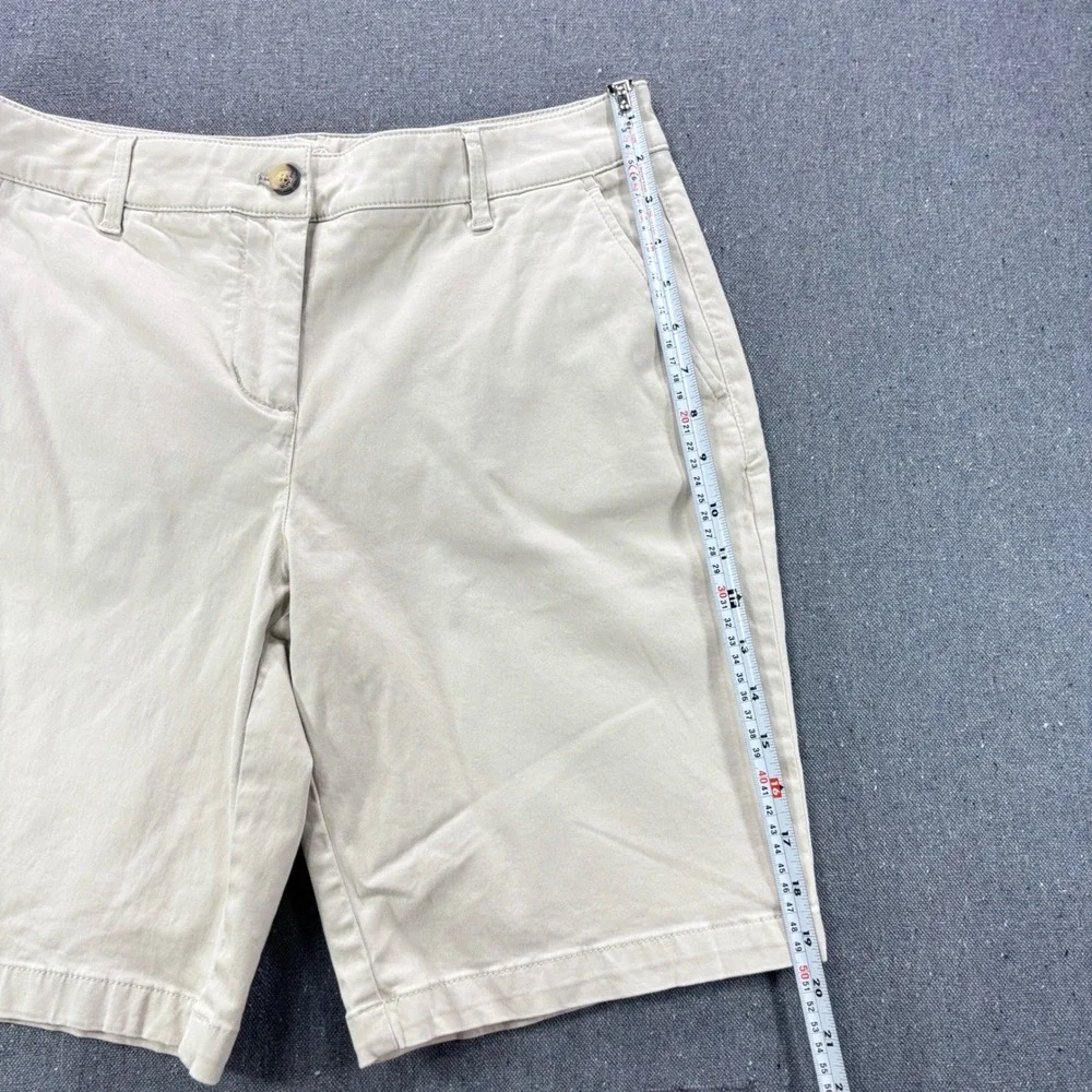 Tommy Bahama Chino Shorts Women Size 10 Beige Khaki Cotton Blend Stretch